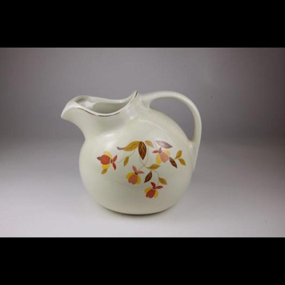 Vintage 1950 Hall’s Superior Autumn Leaf Ball Jug Pitcher